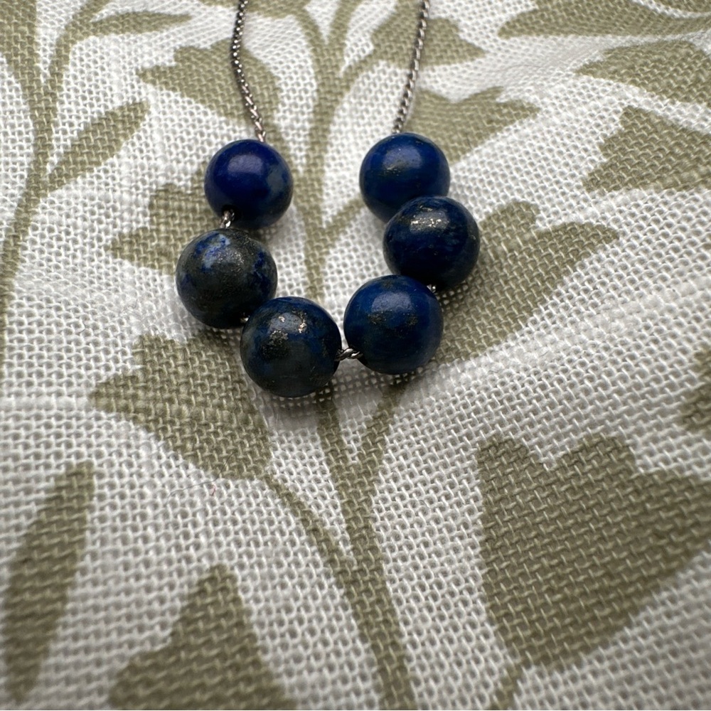 ZAD women’s necklace Lapis Lazuli blue and silver.